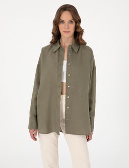 Haki Oversize Uzun Kollu G_mlek - Pierre cardin фото 3