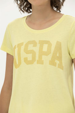 Женская светло-желтая базовая футболка - U.s. polo assn фото 14