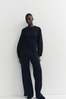 INTERLOCK KNIT TROUSERS WITH VENTS - Zara фото 10