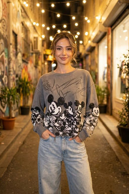 K13344 Свитшот с пайетками СЕРЫЙ