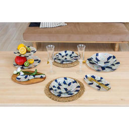 Тарелка стеклянная десертная Доляна Розовый мрамор, d=20 см  фото 15