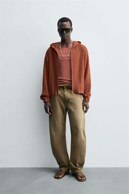 OPEN KNIT HOODIE