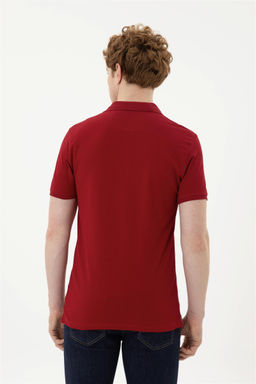 Мужская бордово-красная базовая футболка - U.s. polo assn фото 5