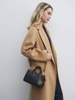 Женская сумка с ручками ARMANI EXCHANGE GYNGER Артикул 4368405, черный  фото 5