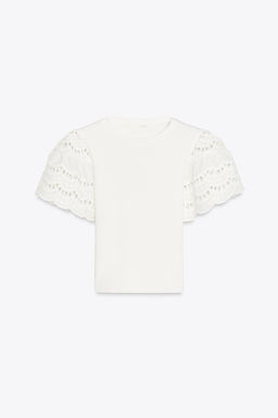 TANK TOP WITH SLEEVE EMBROIDERY - Zara фото 22