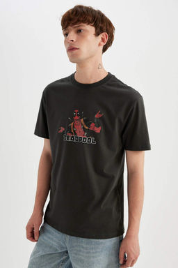Футболка с короткими рукавами и круглым вырезом Deadpool Regular Fit с принтом