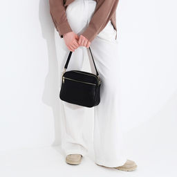 Сумка кросс-боди на молнии, цвет чёрный - Simaland фото 8