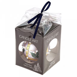 Елочная игрушка шар стеклянная д9,5см, лавандовый перламут, ручная художественная роспись, подарочная упаковка (Россия) - Домашняя мода фото 8