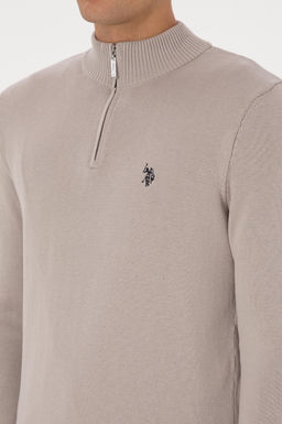 Erkek Slim Fit Yar_m Fermuarl_ Ta_ Basic Kazak - U.s. polo assn фото 7