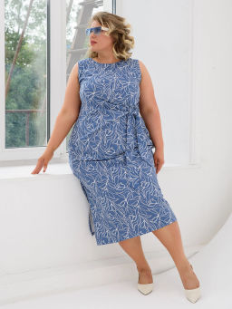 100% ХЛОПОК Платье Белые тюльпаны - Оптима фото 3