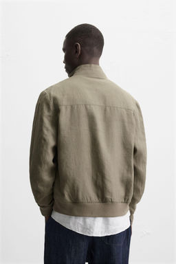 100% LINEN BOMBER JACKET - Zara фото 3