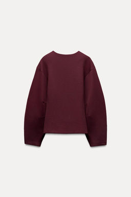 FITTED INTERLOCK SWEATSHIRT - Zara фото 6
