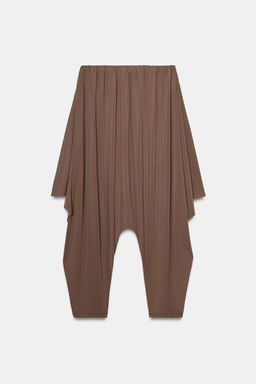 ASYMMETRIC FLOWING BAGGY TROUSERS - Zara фото 15