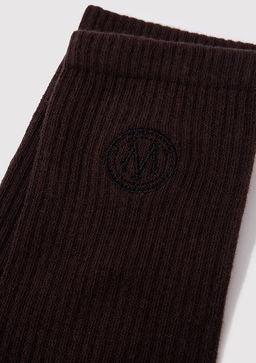 Muhur Logo Bask?l? Kahverengi Soket Corap - Mavi фото 2