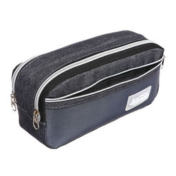 Пенал школьный Calligrata, мягкий, 3 отделения, 130×210×100 мм, объёмный, серый