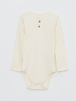 Bisiklet Yaka Uzun Kollu Pamuklu Erkek Bebek ??t??tl? Body 2li - Waikiki фото 2