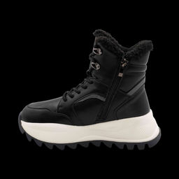 Ботинки на меху С127 черные