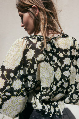 Blusa de gasa con volantes - H&m фото 4