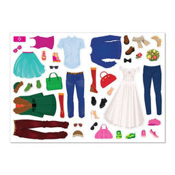 Наклейки Наряди куколку. Свадьба, 12 стр.