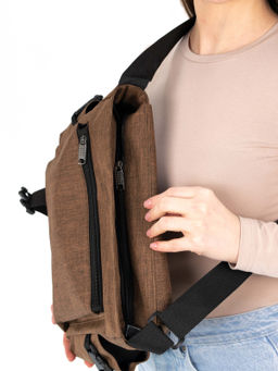 Сумка через плечо почтальонка коричневая