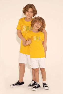 Шафрановая футболка для мальчика - U.s. polo assn фото 5