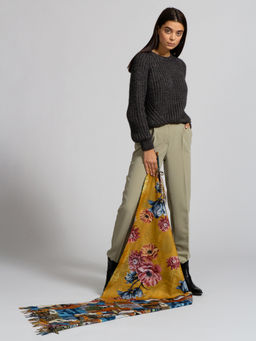 В составе шерсть. Большой теплый двусторонний палантин - Tantino фото 6