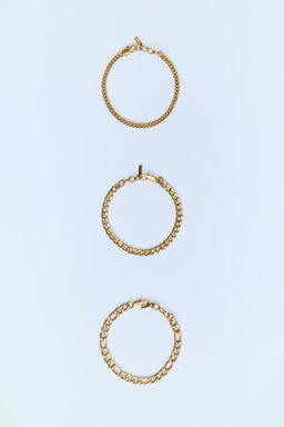 3-PACK OF CHAIN LINK BRACELETS
