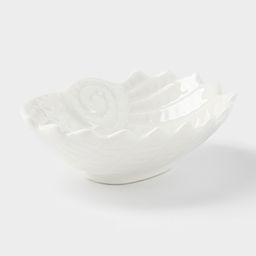 Блюдо «Ракушка», 9×7×3 см, керамика, белое