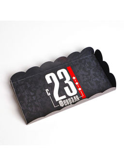 Цена за 5 шт. Коробка для печенья, кондитерская упаковка с пластиковой крышкой, «23 февраля», 10.5×21×3 см