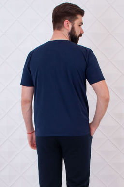 Арт. 67109 Футболка мужская 50-58 (5 шт) Цвет:темно-синий - Идеал фото 3