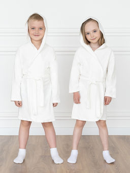 Халат детский молочный