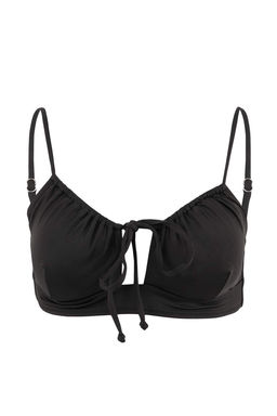 Siyah Bralette Tunelli Kapl? Bikini Ustu TBESS26BU00018