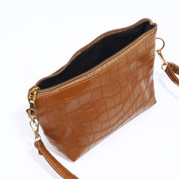 Сумка кросс-боди на молнии, цвет коричневый - Simaland фото 6