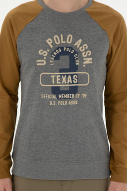 Мужской свитшот антрацитового меланжа Неожиданная скидка в корзине - U.s. polo assn фото 6