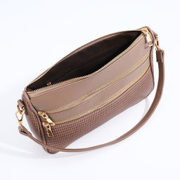 Сумка кросс-боди на молнии, цвет бежевый - Simaland фото 7