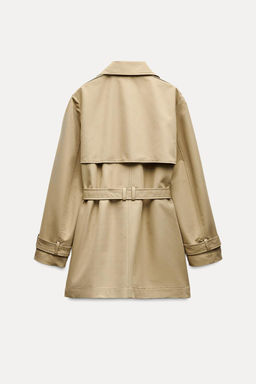 DOUBLE-BREASTED TRENCH COAT WITH BELT - Zara фото 3