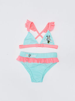 Minnie Mouse Bask?l? K?z Bebek Bikini Tak?m?