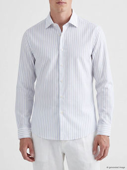 Slim Fit ?izgili Erkek G?mlek