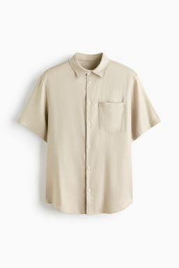 Camisa en mezcla de lino Easy-care Regular Fit