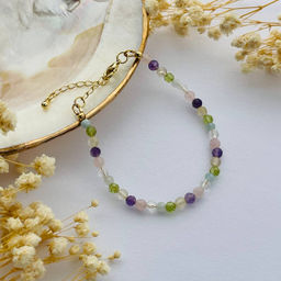 Браслет Самоцветы микс огранка 19 см +