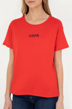 Женская красная футболка с круглым вырезом - U.s. polo assn фото 6