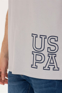 Мужская серая футболка оверсайз с круглым вырезом Неожиданная скидка в корзине - U.s. polo assn фото 7