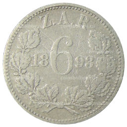 6 пенсов 1893 года ЮАР (Трансвааль)