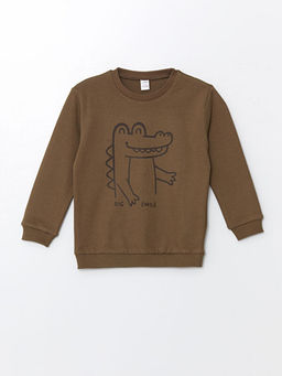 Bisiklet Yaka Erkek Bebek Sweatshirt - Waikiki фото 4