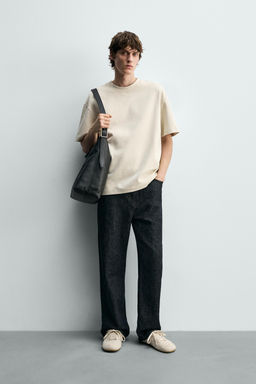 CAMISETA RELAXED FIT INTERLOCK / Blanco roto
