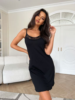 РАСПРОДАЖА Сорочка Совершенство_708/Черный - Ihomelux фото 2