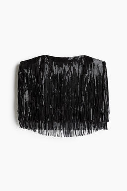 Sequin-fringed bandeau top - H&m фото 4