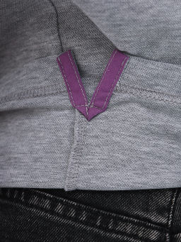 Джемпер мужской с воротником поло короткий рукав GREG G144-PM124T-LT1393 (серый)