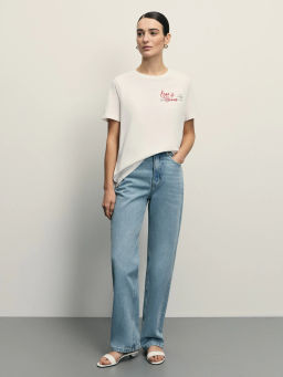 Базовая футболка с вышивкой / Zarina  фото 2