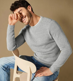 Мужской тонкий вязаный пуловер LIVERGY